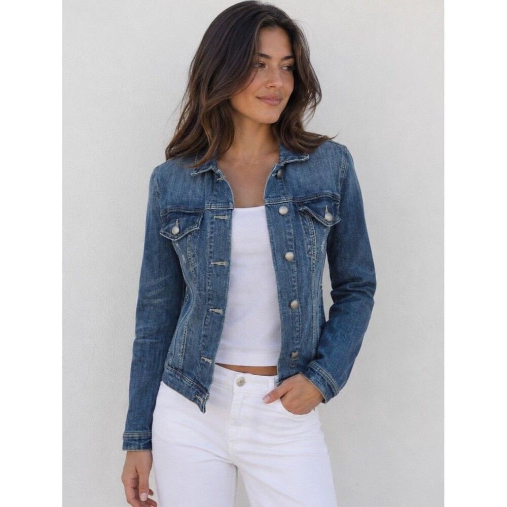 Articles Of Society 98% Cotton Denim Jacket, Coachella Blue Wash, M